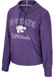 Womens K-State Wildcats Purple Colosseum Skipper Hooded Sweatshirt