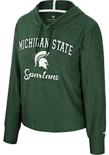 Colosseum Michigan State Spartans Womens Green Skipper Hooded Sweatshirt