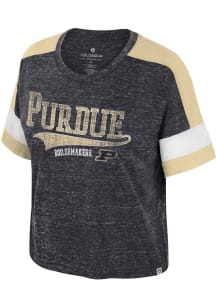 Purdue Boilermakers Black Colosseum Ruth Short Sleeve T-Shirt