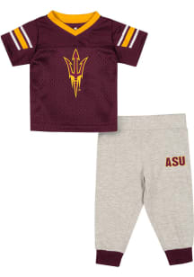 Colosseum Arizona State Sun Devils Infant Maroon Field Time Set Top and Bottom