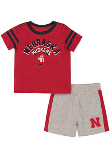 Infant Nebraska Cornhuskers Red Colosseum Wade Top and Bottom Set