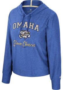 Colosseum Omaha Storm Chasers Womens Blue Skipper Hooded Sweatshirt