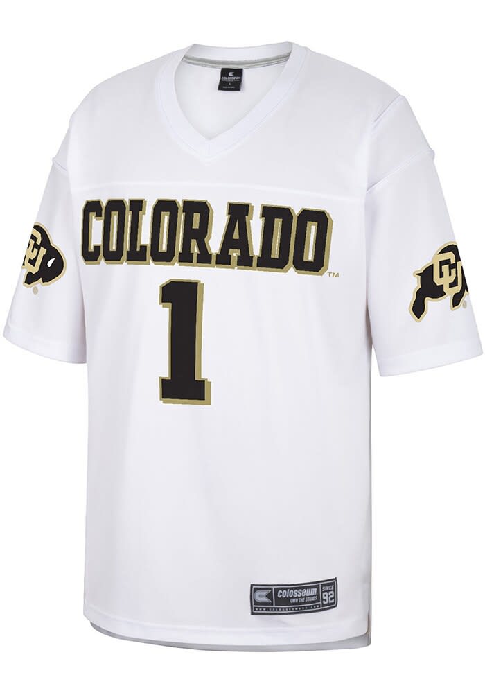 Colosseum Colorado Buffaloes White No 1 Replica Jersey - 150321916