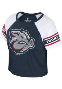 Colosseum Lehigh Valley Ironpigs Womens Blue Gloria Short Sleeve T-Shirt
