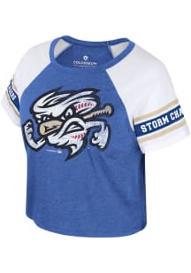 Colosseum Omaha Storm Chasers Womens Blue Gloria Short Sleeve T-Shirt