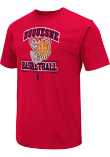 Colosseum Duquesne Dukes Red Field Basketball Short Sleeve T Shirt