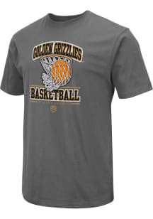 Colosseum Oakland University Golden Grizzlies Charcoal Field Basketball Short Sleeve T Shirt