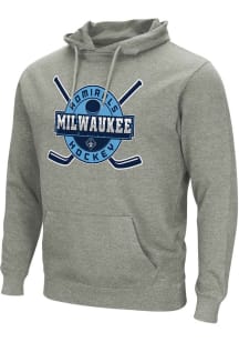 Colosseum Milwaukee Admirals Mens Grey Sticks Long Sleeve Hoodie