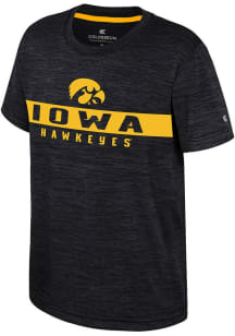 Youth Iowa Hawkeyes Black Colosseum Cumulus Short Sleeve T-Shirt