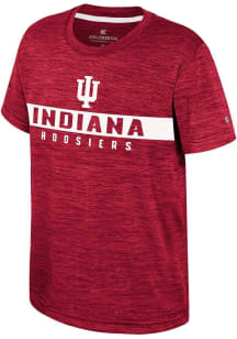 Youth Indiana Hoosiers Cardinal Colosseum Cumulus Short Sleeve T-Shirt