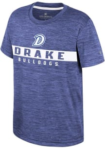 Colosseum Drake Bulldogs Youth Blue Cumulus Short Sleeve T-Shirt