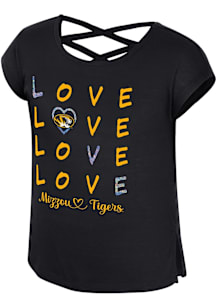 Colosseum Missouri Tigers Girls Black Ember Short Sleeve Fashion T-Shirt