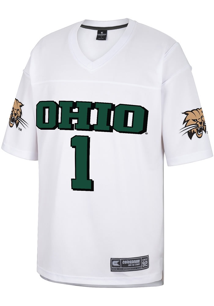 Colosseum Ohio Bobcats White No 1 Football Jersey