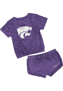 Colosseum K-State Wildcats Toddler Girls Fern Top and Bottom Set Purple