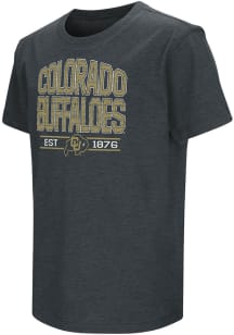 Colosseum Colorado Buffaloes Youth Black Playbook Short Sleeve T-Shirt