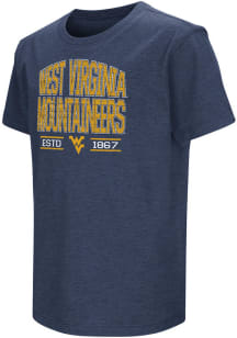 Colosseum West Virginia Mountaineers Youth Navy Blue Playbook Short Sleeve T-Shirt