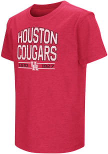 Colosseum Houston Cougars Youth Red Playbook Short Sleeve T-Shirt