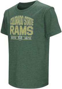 Colosseum Colorado State Rams Youth Green Playbook Short Sleeve T-Shirt