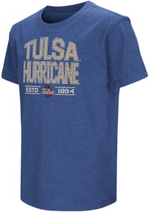 Colosseum Tulsa Golden Hurricane Youth Blue Playbook Short Sleeve T-Shirt