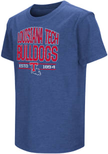 Colosseum Louisiana Tech Bulldogs Youth Blue Playbook Short Sleeve T-Shirt