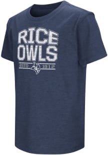 Colosseum Rice Owls Youth Navy Blue Playbook Short Sleeve T-Shirt