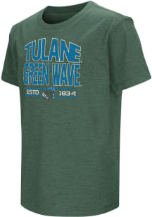 Colosseum Tulane Green Wave Youth Green Playbook Short Sleeve T-Shirt
