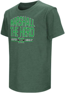 Colosseum Marshall Thundering Herd Youth Green Playbook Short Sleeve T-Shirt