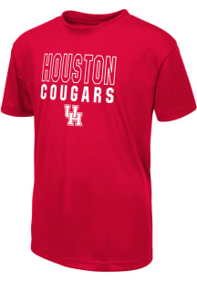 Colosseum Houston Cougars Youth Red Trails Short Sleeve T-Shirt