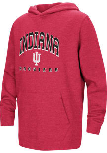 Youth Indiana Hoosiers Cardinal Colosseum Campus Long Sleeve Hooded Sweatshirt