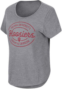 Girls Indiana Hoosiers Grey Colosseum Myla Short Sleeve T-Shirt