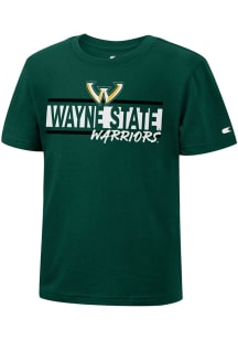 Colosseum Wayne State Warriors Toddler Green Big Fun Short Sleeve T-Shirt