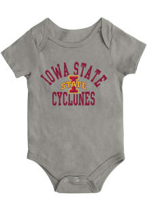 Colosseum Iowa State Cyclones Baby Grey Biggest Fan Short Sleeve One Piece