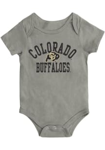 Colosseum Colorado Buffaloes Baby Grey Biggest Fan Short Sleeve One Piece