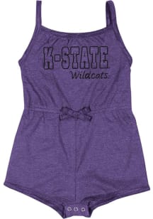Baby Girls K-State Wildcats Purple Colosseum Elemental Romper Short Sleeve Dress