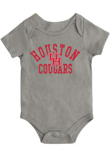 Colosseum Houston Cougars Baby Grey Biggest Fan Short Sleeve One Piece