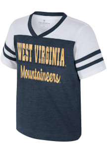 Colosseum West Virginia Mountaineers Toddler Girls Navy Blue Space Opera Short Sleeve T-Shirt