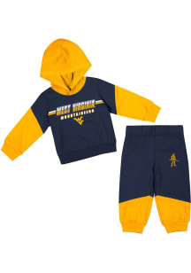 Colosseum West Virginia Mountaineers Infant Navy Blue Emperor Set Top and Bottom