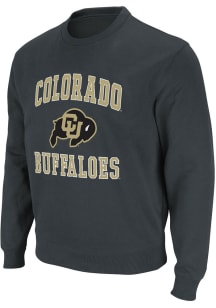 Colosseum Colorado Buffaloes Mens Black Stadium Long Sleeve Crew Sweatshirt
