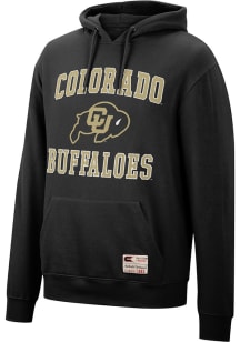 Colosseum Colorado Buffaloes Mens Black Authentic Long Sleeve Hoodie