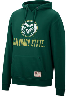 Colosseum Colorado State Rams Mens Green Authentic Design Long Sleeve Hoodie