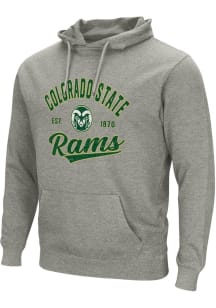 Colosseum Colorado State Rams Mens Grey Authentic Long Sleeve Hoodie