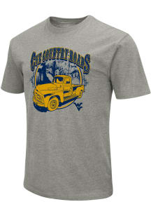 Colosseum West Virginia Mountaineers Grey Playbook Short Sleeve T Shirt