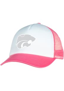 Colosseum White K-State Wildcats Foam Trucker Adjustable Hat