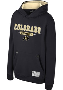 Colosseum Colorado Buffaloes Youth Black Centauri Long Sleeve Hoodie