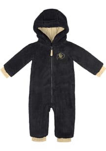 Colosseum Colorado Buffaloes Baby Black Ko-Dan Sherpa Loungewear One Piece Pajamas