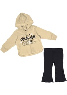 Colosseum Colorado Buffaloes Infant Girls Black Im a Girl Set Top and Bottom