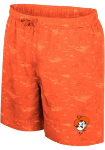 Colosseum Oklahoma State Cowboys Mens Orange Atmostphere Swim Trunks