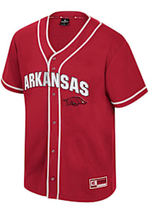 Colosseum Arkansas Razorbacks Mens Cardinal Detonation Baseball Jersey