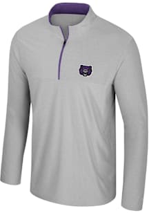 Colosseum Central Arkansas Bears Mens Grey Atomic Long Sleeve Qtr Zip Pullover