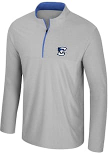 Colosseum Creighton Bluejays Mens Grey Atomic Long Sleeve Qtr Zip Pullover